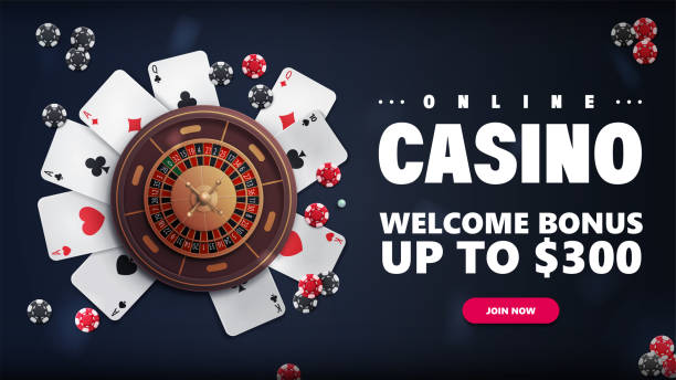 online casino, blaues banner mit angebot, casino roulette, pokerchips und spielkarten - roulette roulette wheel casino wheel stock-grafiken, -clipart, -cartoons und -symbole