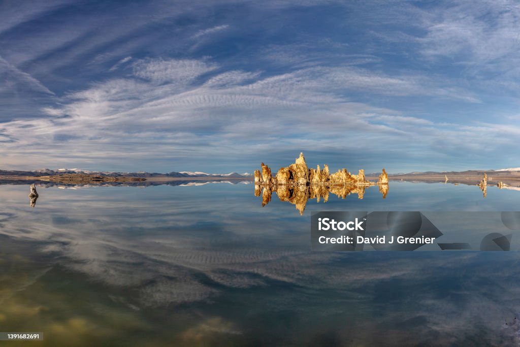 South Tufa Area, Mono Lake, California Sunsetting at South Tusa, Mono Lake. This tufa formation is commonly referred to by photographers as 'The Shipwreck'. Lake Stock Photo