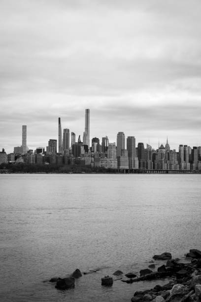 istock Midtown Manhattan from New Jersey in Black and White 1391683552