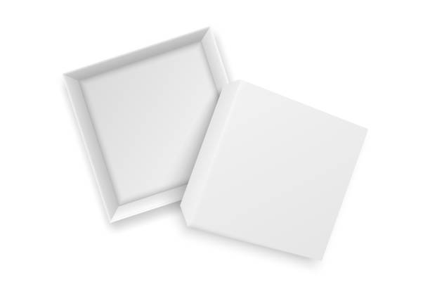 istock Vector 3d Realistic Opened Paper White Gift Box Isolated. Birthday, New Year, Christmas, Valentine Day, Anniversary, Winner Concept. Design Template of Christmas Present Packing. Top View 1391695545