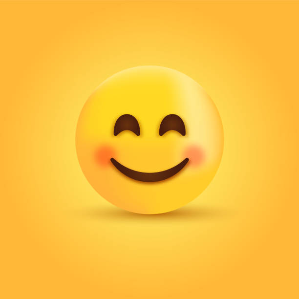 istock 3d happy smile emoji face with smiling eyes . cute emoticon face . 3d happy emojis 1391697383