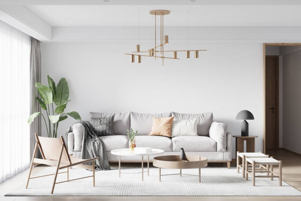 istock Living Room Wall Mockup 1391702122