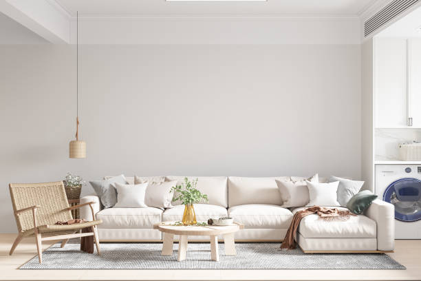 istock Living Room Wall Mockup 1391702132