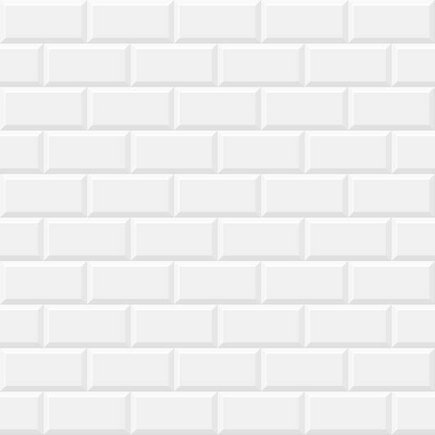 illustrazioni stock, clip art, cartoni animati e icone di tendenza di piastrella della metropolitana senza cuciture motivo bianco cucina ceramica - rectangle tile shiny white
