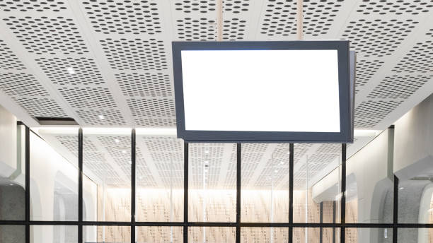 digital signage blank billboard background, front view retail digital signage stock pictures, royalty-free photos & images