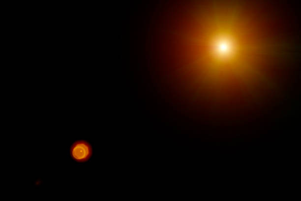 istock Abstract Natural Sun flare on the black 1391730171