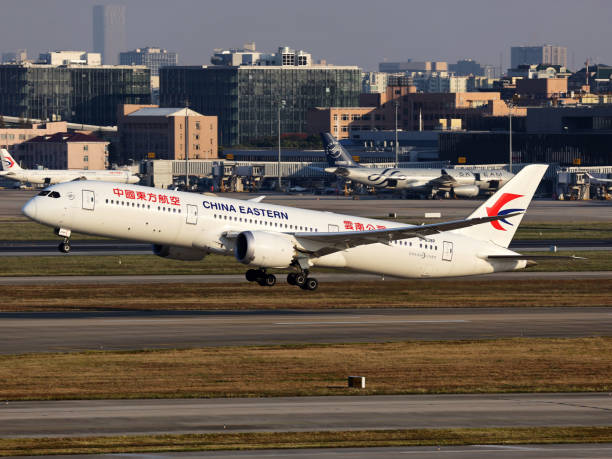 start samolotu china eastern airlines - china eastern airlines zdjęcia i obrazy z banku zdjęć