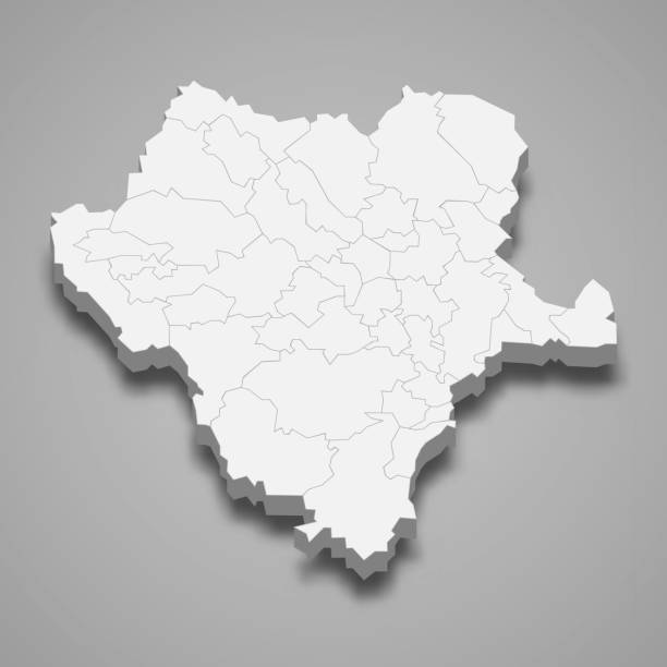 istock 3d map of Durango is a state of Mexico, 1391735445