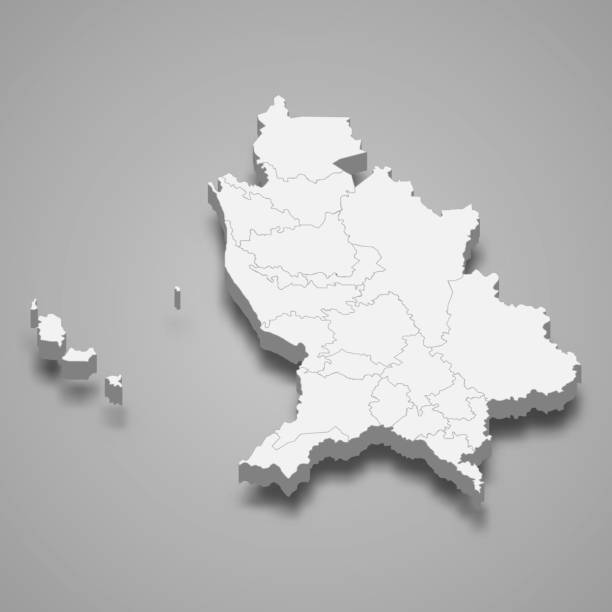 istock 3d map of Nayarit is a state of Mexico, 1391735459