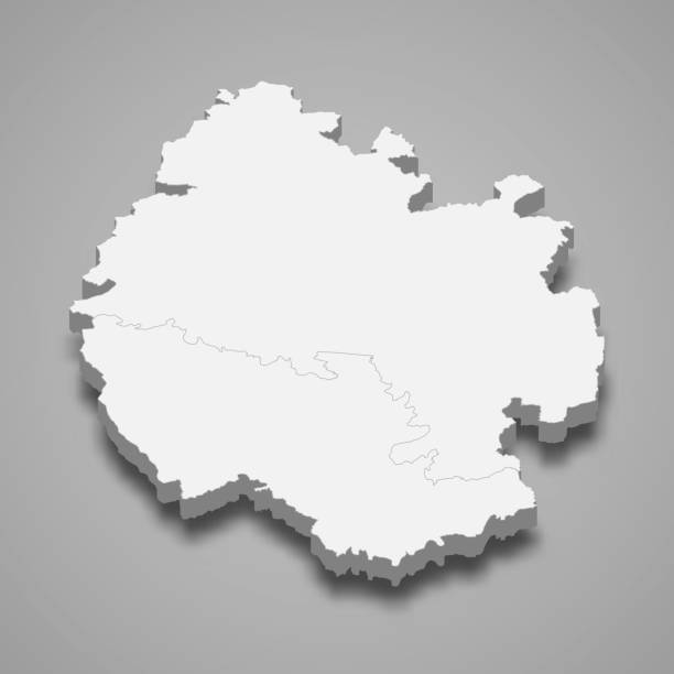 istock 3d map of Herefordshire is a ceremonial county of England 1391736786
