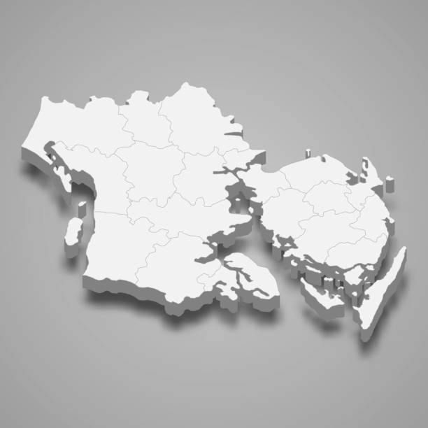 istock 3d isometric map of Syddanmark is a region of Denmark, vector illustration 1391736845
