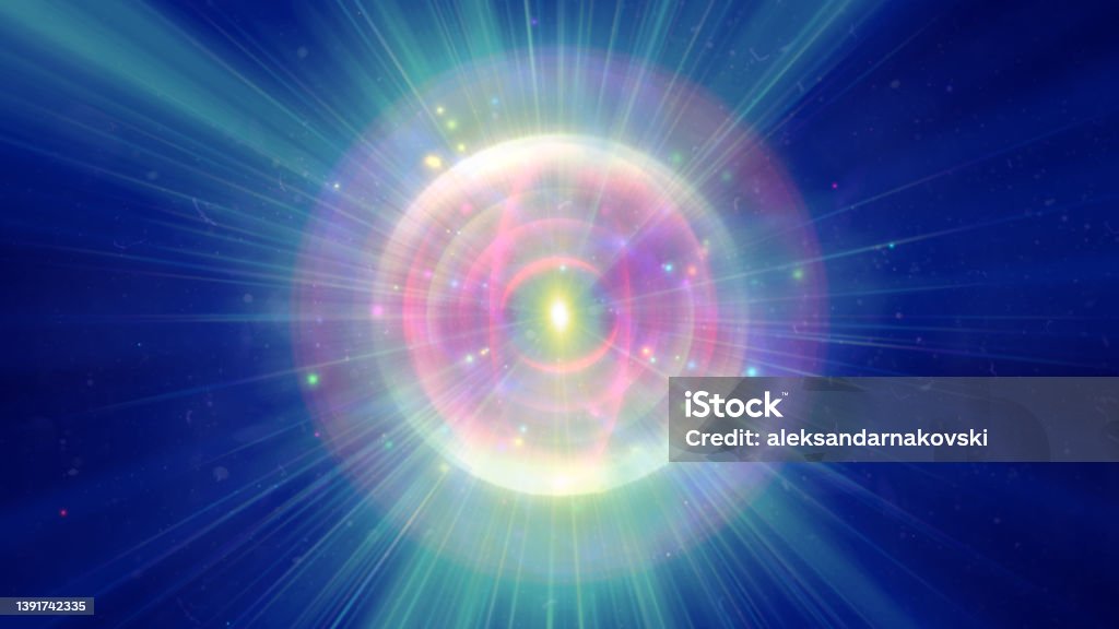 Atom Rays Vector Atom Light Ray Glow Abstract Stock Illustration - Download Image Now ...