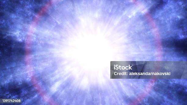 Big Bang In Space The Birth Of The Universe Stock Illustration - Download Image Now - Aura, Big Bang, God