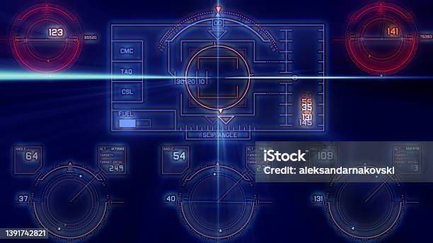 Flight Control Panel Instrument Navigation Stock Illustration ...