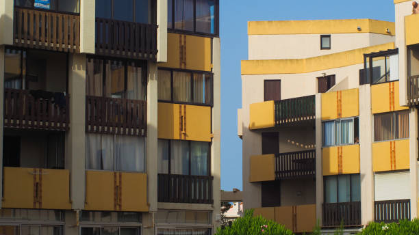 istock Yellow coastal apartments 1391745213