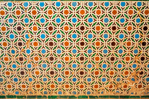istock Colorful tiles in a medieval palace in Granada, Spain 1391745231