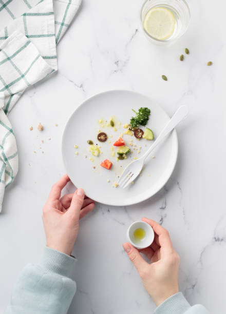 istock Vegetable Salad in a white plate 1391746444