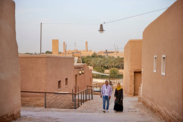 istock Vacationers exploring UNESCO World Heritage Site near Riyadh 1391746589
