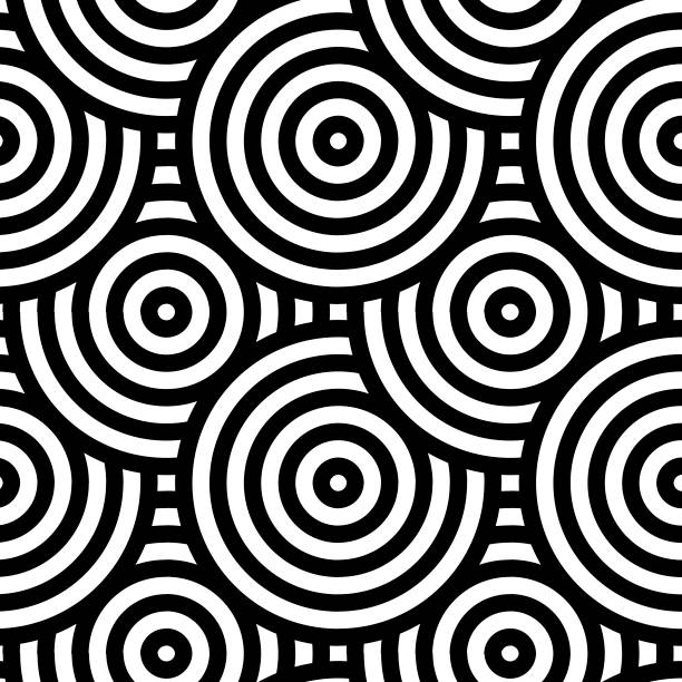istock Beautiful abstract background with black and white circles. Place for text, trend content. 1391750966