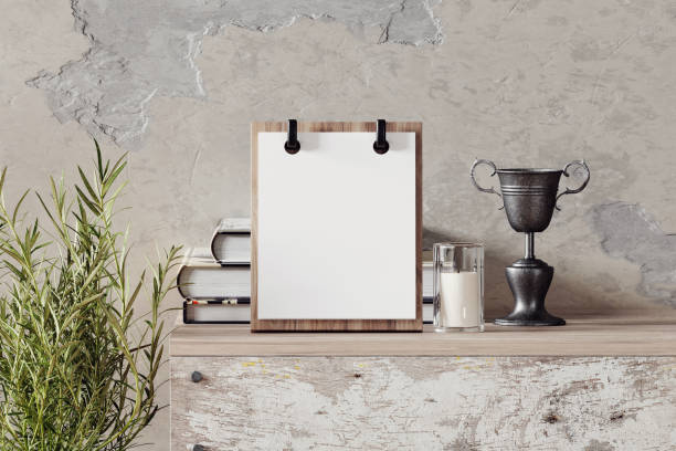istock Vintage leaf calendar mockup 1391755800