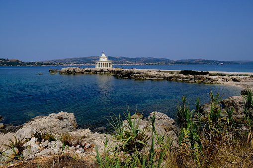 View of Saint Theodore Lighthouse in Kefalonia, Greece on July 26, 2021.