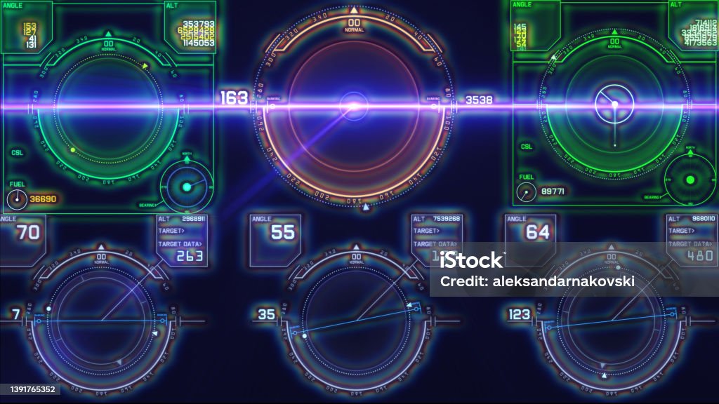 Flight Control Panel Instrument Navigation Stock Illustration ...