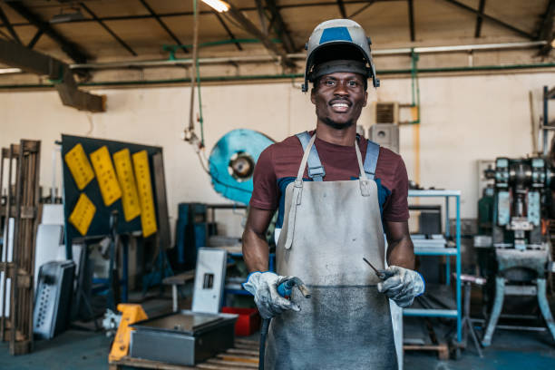 istock Afro American welder 1391765470