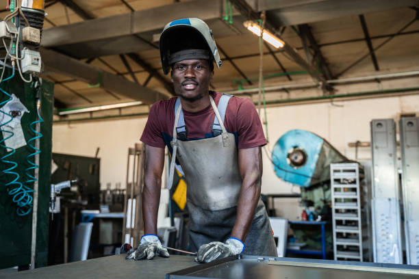 istock Afro American welder 1391765481