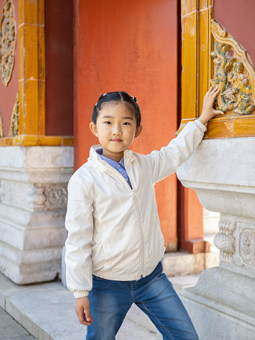 Little Asian Girl in the Forbidden City, Beijing