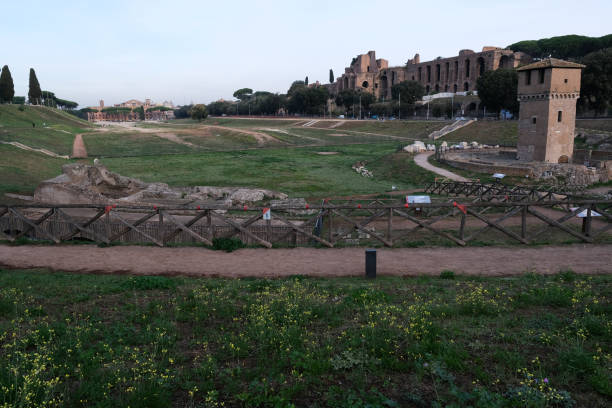 The Circus Maximus, Rome The Circus Maximus is an ancient Roman chariot-racing stadium and mass entertainment venue in Rome, Italy on Oct. 29, 2021 circo massimo stock pictures, royalty-free photos & images