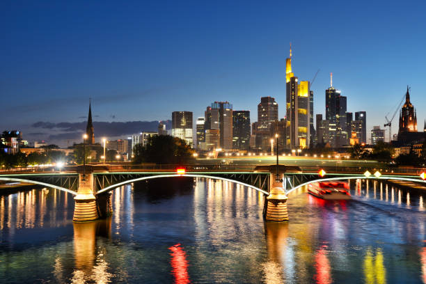 istock Frankfurt Am Main skyline at night 1391768771