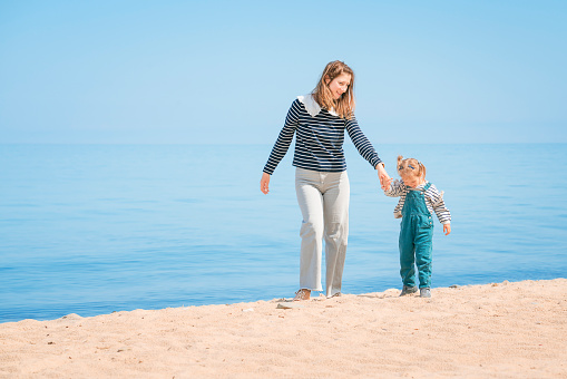 Happy family on the beach