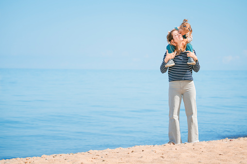 Happy family on the beach