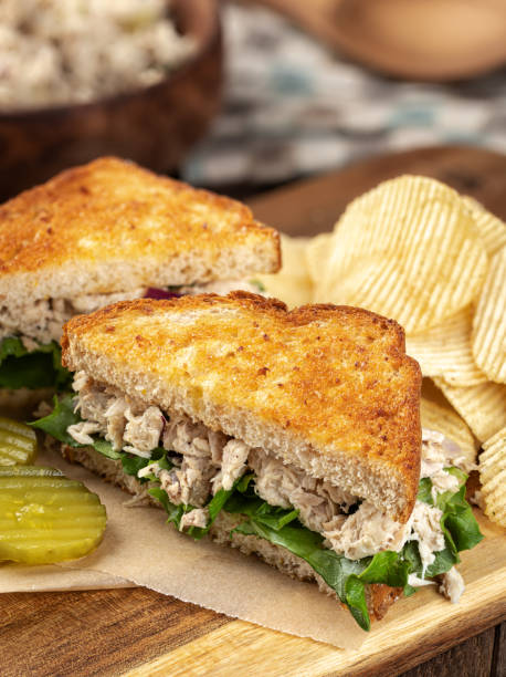 istock Tuna salad sandwich cut in half 1391774418