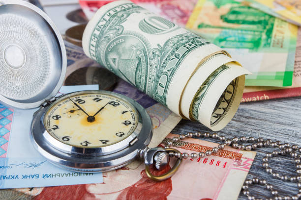 istock Background from different collector coins and banknotes 1391775401
