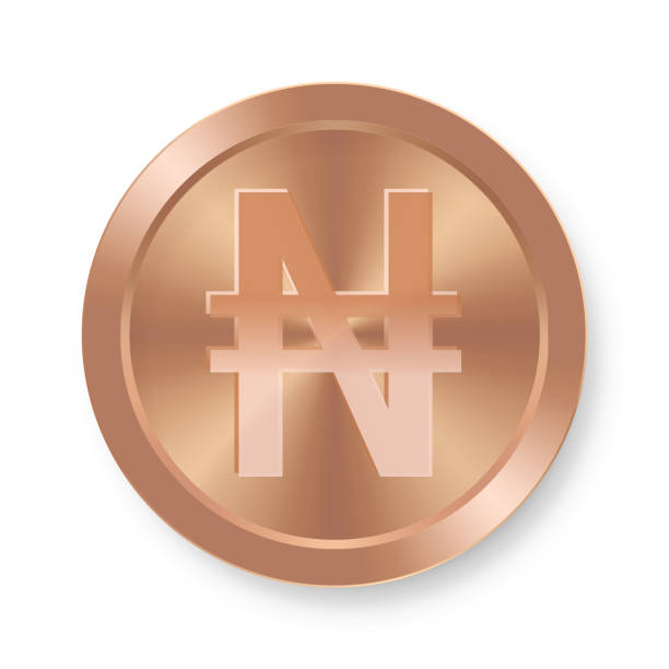 istock Bronze of Naira coin Concept of internet web currency 1391775765