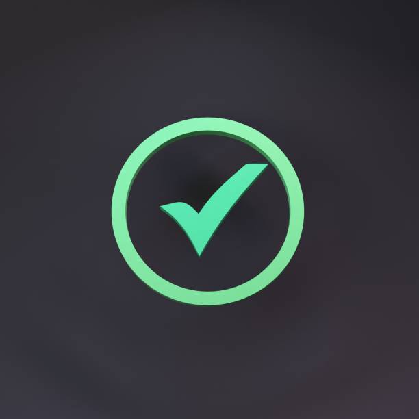 istock Check mark icon. The concept of successful completion of the operation. 3d render. 1391783678