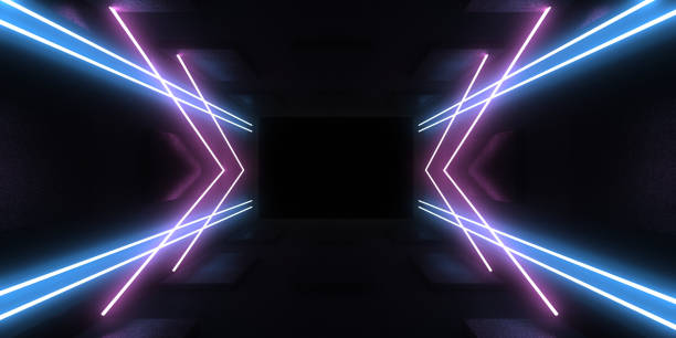 istock 3D abstract background with neon lights. neon tunnel  .space construction . .3d illustration 1391785394