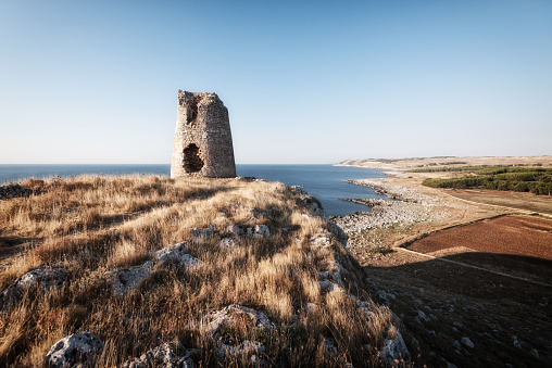 The Torre Sant'Emiliano belongs to a group of five round towers in the south of Otranto. Completed in 1569, the tower was built as protection against attacks from the Turks.