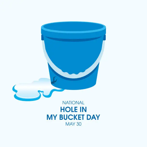 Vector illustration of National Hole In My Bucket Day vector