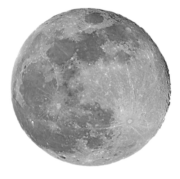istock Very big full moon on white background 1391794690