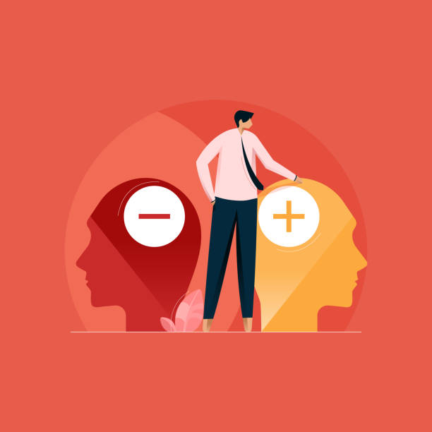 istock Positive and Negative thinking, Business person choosing Positive Mind with good vibes for great life 1391795180