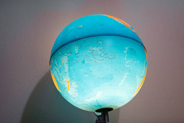 istock Illuminated globe showing the Pacific Ocean 1391796958