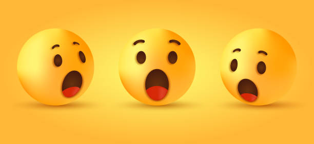 ilustrações de stock, clip art, desenhos animados e ícones de surprised wow emoji face . surprise emoticon - surprise