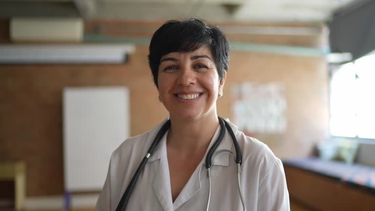 Portrait of a doctor in a medical clinic
