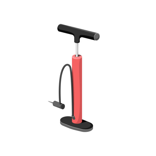 ilustrações de stock, clip art, desenhos animados e ícones de bicycle pump icon. - bicycle sport tire single object