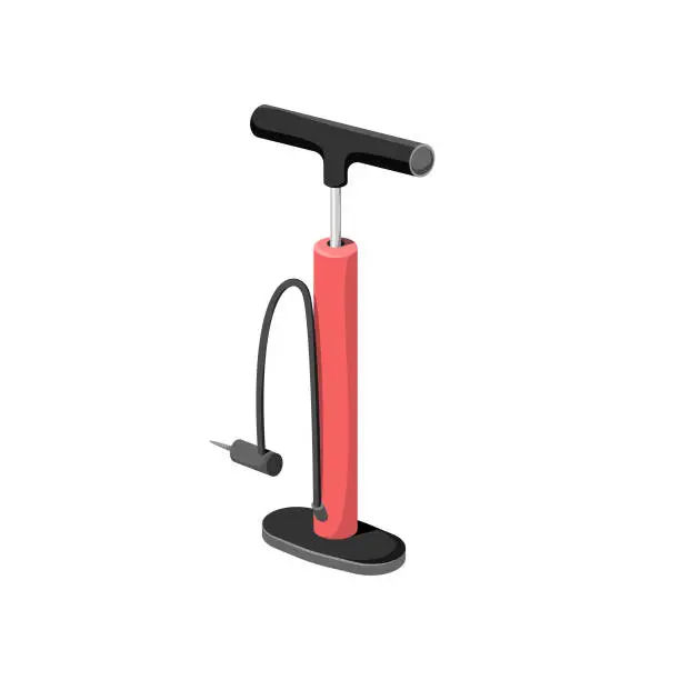 Vector illustration of Bicycle Pump Icon.