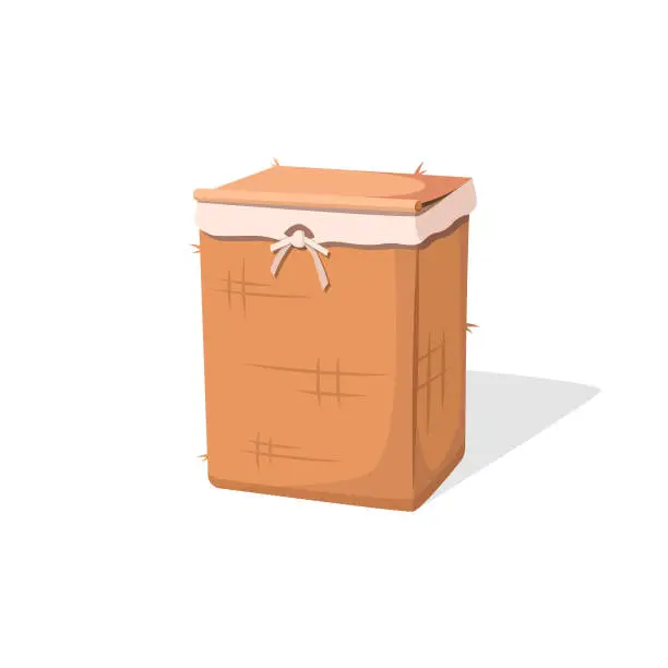 Vector illustration of Laundry Basket Icon.