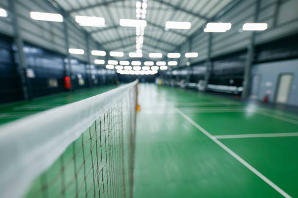istock Indoor badminton court competition space 1391801865