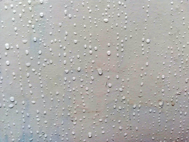 istock Water drops on the white door 1391804704
